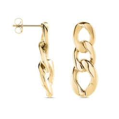 Boucles D'oreilles Hera Pendantes Acier Doré