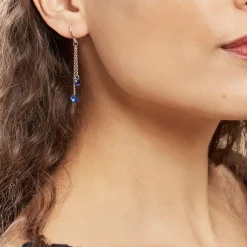 Boucles D'oreilles Lidiwine Argent Blanc Oxyde