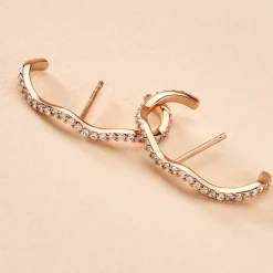 Boucles D'oreilles Lowri Argent Rose Oxyde De Zirconium