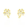 Boucles D'oreilles Or Jaune Verdiane Oxydes