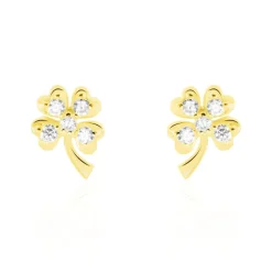 Boucles D'oreilles Or Jaune Verdiane Oxydes