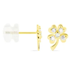 Boucles D'oreilles Or Jaune Verdiane Oxydes