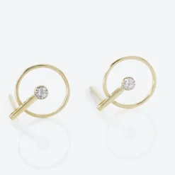 Boucles D'oreilles Or Jaune Adrienn Diamants