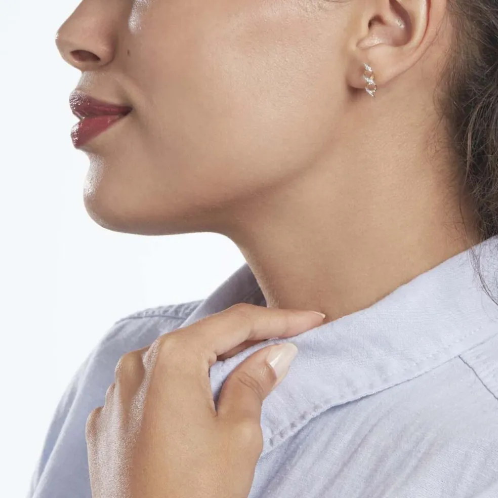 Boucles D'oreilles Or Jaune Serj Oxydes De Zirconium