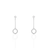Boucles D'oreilles Pendantes Lim Or Blanc Oxyde De Zirconium