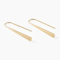 Boucles D'oreilles Pendantes Graham Plaqué Or Jaune