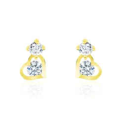 Boucles D'oreilles Pendantes Ludyvine Or Jaune Oxyde De Zirconium