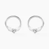 Boucles D'oreilles Pendantes Catiane Argent Blanc Oxyde De Zirconium