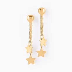 Boucles D'oreilles Pendantes Alphonsine Etoile Or Jaune