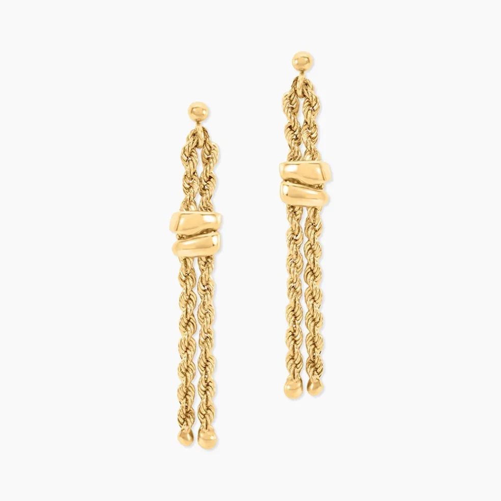 Boucles D'Oreilles Pendantes Jerry Or Jaune