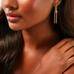 Boucles D'Oreilles Pendantes Jerry Or Jaune