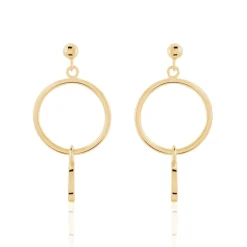 Boucles D'oreilles Pendantes Maguette Plaqué Or Jaune