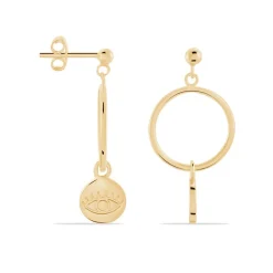 Boucles D'oreilles Pendantes Maguette Plaqué Or Jaune