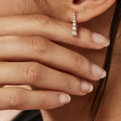 Boucles D'oreilles Pendantes Plaqué Or Beisiris Oxydes De Zirconium