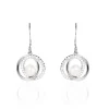 Boucles D'oreilles Pendantes Laury Argent  Perle De Culture Et Oxyde