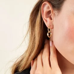 Boucles D'oreilles Pendantes Meallan Or Jaune