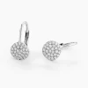 Boucles D'oreilles Pendantes Fantine Argent Blanc Oxyde De Zirconium