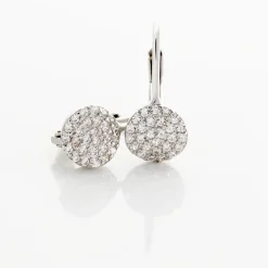 Boucles D'oreilles Pendantes Fantine Argent Blanc Oxyde De Zirconium