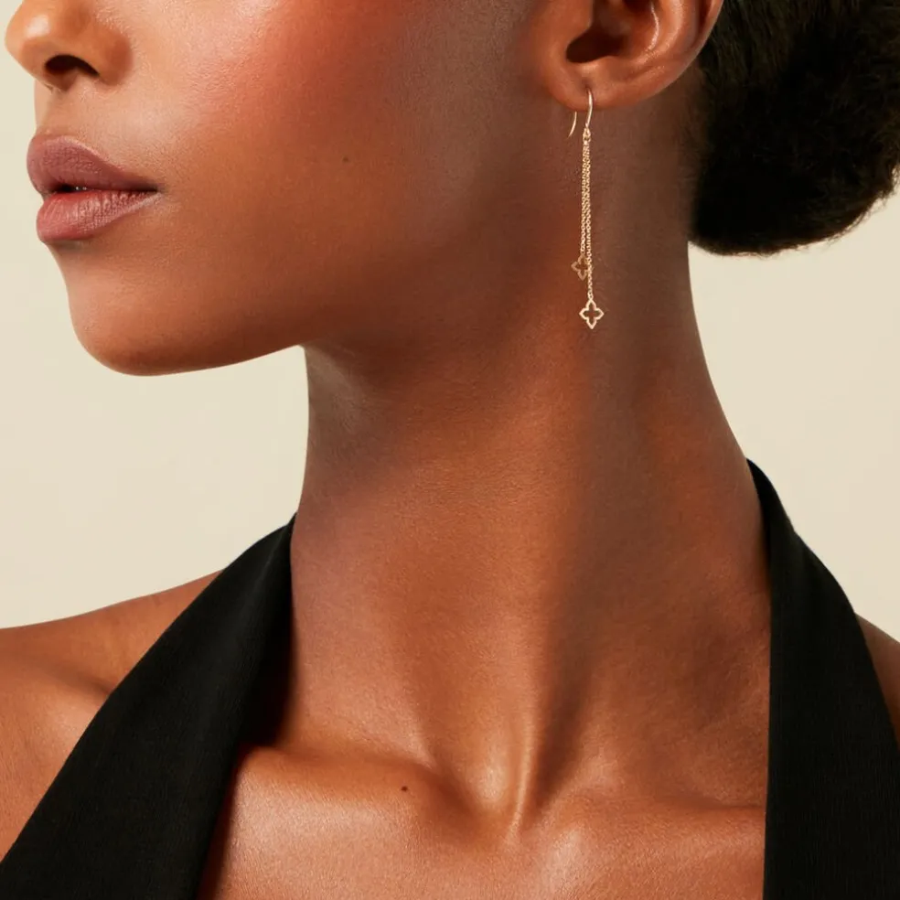 Boucles D'Oreilles Pendantes Narendra Or Jaune