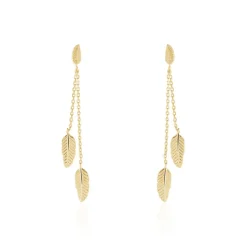 Boucles D'oreilles Pendantes Plaqué Or Jaune Libby