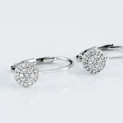 Boucles D'oreilles Pendantes Ursilla Or Blanc Diamants