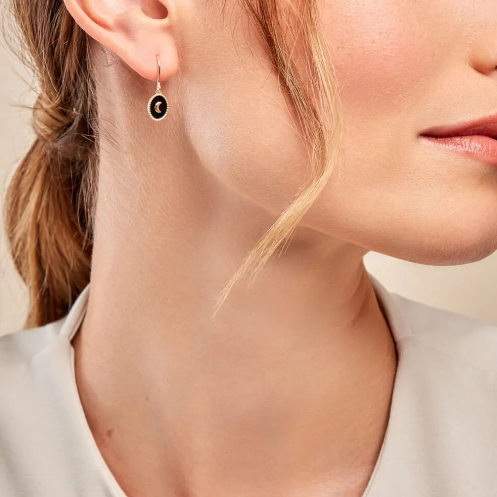 Boucles D'oreilles Pendantes Nebuleor Or Jaune