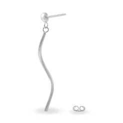 Boucles D'oreilles Pendantes Yaell Argent Blanc