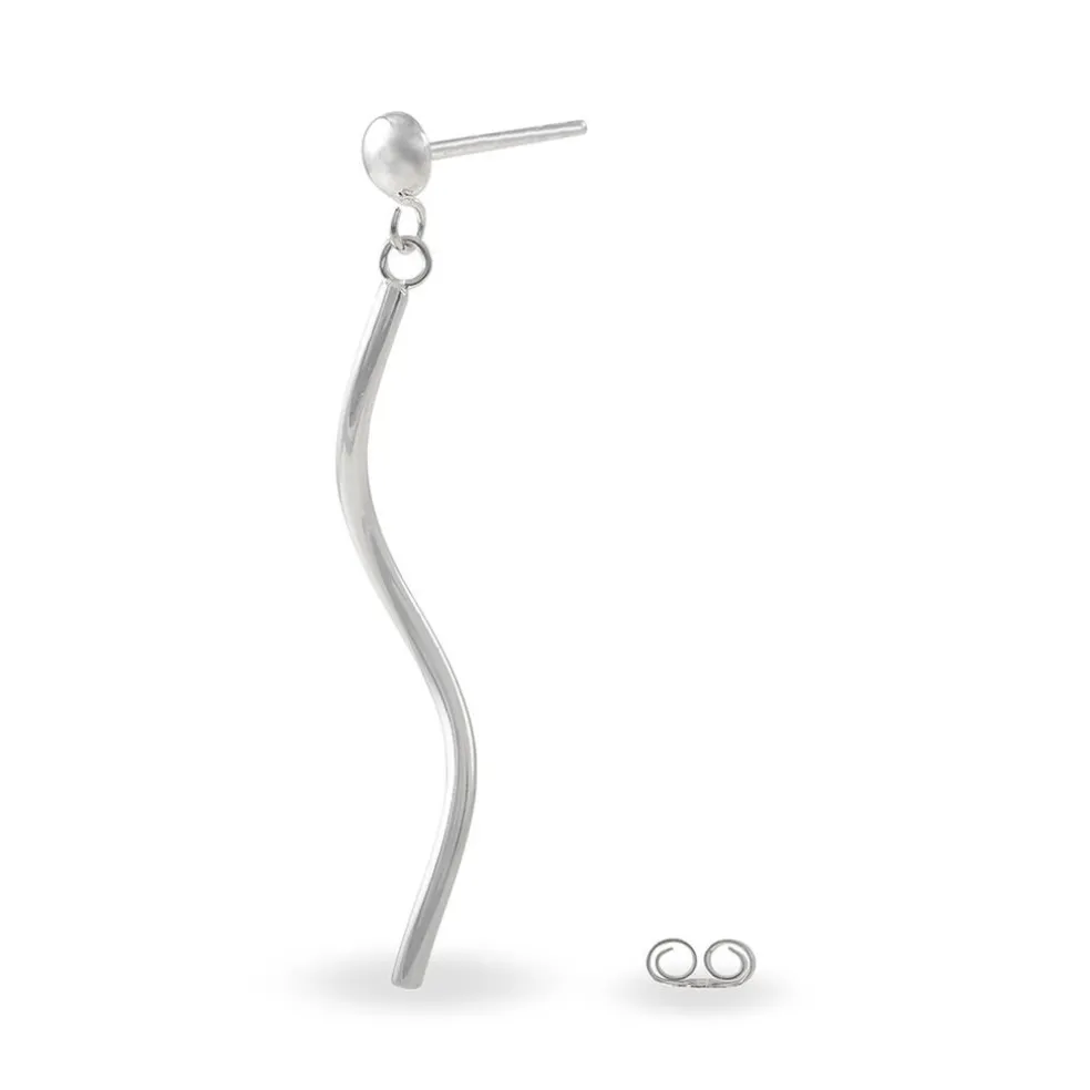 Boucles D'oreilles Pendantes Yaell Argent Blanc
