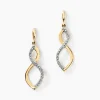 Boucles D'oreilles Pendantes Taimi Or Jaune Diamant