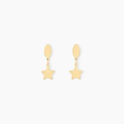 Boucles D'oreilles Pendantes Alphonsine Etoile Or Jaune