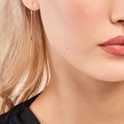 Boucles D'oreilles Pendantes Rain Or Jaune