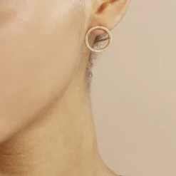 Boucles D'oreilles Pendantes Gracieuse Or Jaune