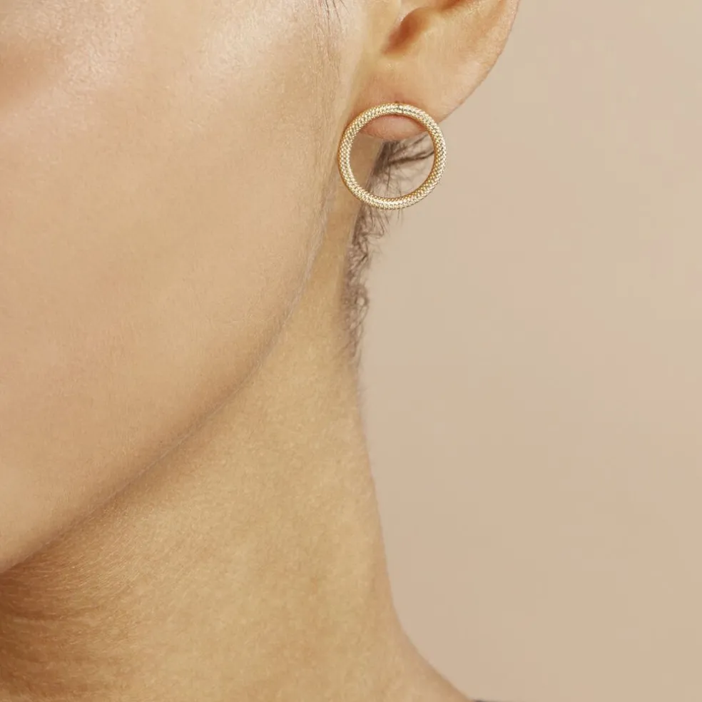 Boucles D'oreilles Pendantes Gracieuse Or Jaune