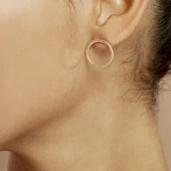 Boucles D'oreilles Pendantes Gracieuse Or Jaune