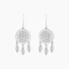 Boucles D'oreilles Pendantes Nemetona Argent Blanc Oxyde