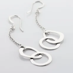 Boucles D'oreilles Pendantes Joy Argent Blanc