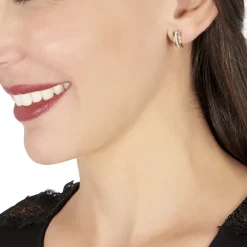 Boucles D'oreilles Pendantes Allyson Or Jaune Oxyde De Zirconium