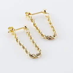 Boucles D'oreilles Pendantes Jerry Or Jaune