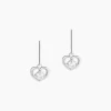 Boucles D'oreilles Pendantes Nalan Argent Blanc Oxyde De Zirconium