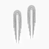 Boucles D'oreilles Pendantes Jakarta Argent Blanc