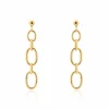 Boucles D'oreilles Pendantes Lina Acier Doré