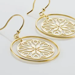 Boucles D'oreilles Pendantes Rosamund Or Jaune