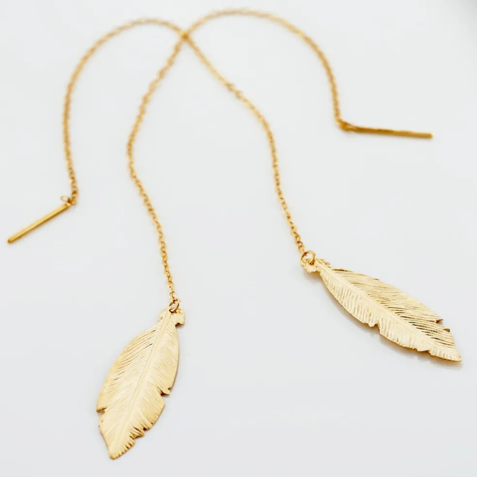 Boucles D'oreilles Pendantes Soline Or Jaune