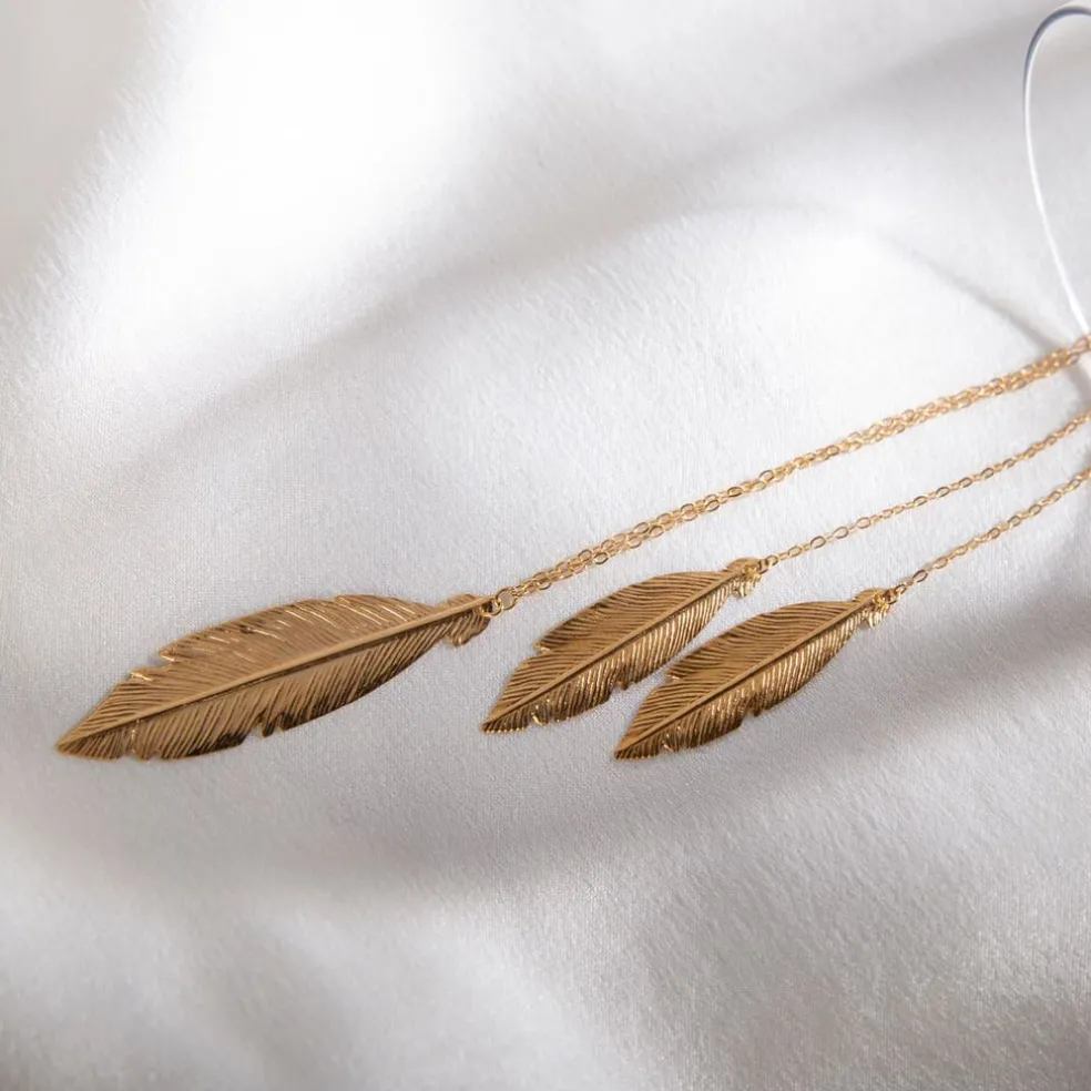 Boucles D'oreilles Pendantes Soline Or Jaune