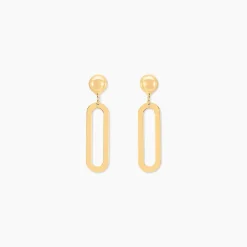 Boucles D'oreilles Pendantes Link Or Jaune