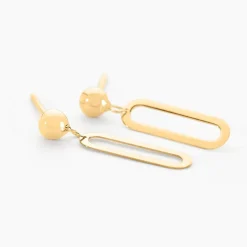 Boucles D'oreilles Pendantes Link Or Jaune