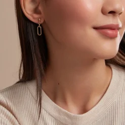 Boucles D'oreilles Pendantes Escape Or Jaune