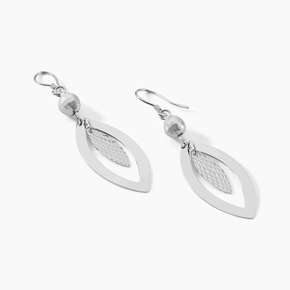 Boucles D'oreilles Pendantes Lucinda Argent Blanc