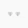 Boucles D'oreilles Pendantes Natacha Argent Blanc Oxyde De Zirconium