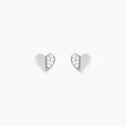 Boucles D'oreilles Pendantes Natacha Argent Blanc Oxyde De Zirconium